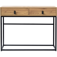 Consola 2 Cajones Patas De Metal Efecto Roble - Jill
