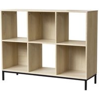 Estantería de Almacenamiento con 6 Estantes y Patas de Metal