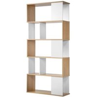 Biblioteca Decoración Blanca Y Roble