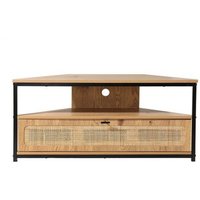 Mueble de TV de Esquina con Puerta de Ratán L100cm