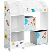 Estantería Infantil con Estante para Libros y 2 Cajas de Almacenamiento
