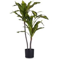 Planta Decorativa Hoja Ancha Verde Plástico