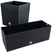 Juego Macetas Rato: Macetero 64L y Jardinera Rectangular 17L