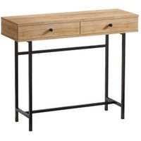 Consola Decorativa Roble Y Negro