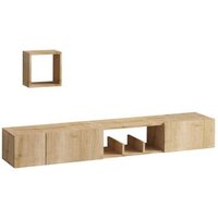 Mueble de TV Colgante L180cm Roble