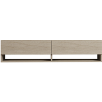 Mueble de TV suspendido con 2 puertas abatibles, Travertino