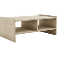 Mesa de Centro con 2 Nichos Abiertos, Decoración Travertino L90 Cm