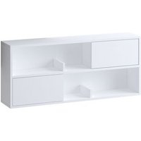 Consola Suspendida Blanca 2 Compartimentos 2 Puertas L120 Cm - Forkis