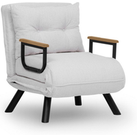 Sillón Convertible En Tejido De Rizo Con Patas De Metal 67 Cm