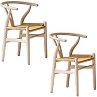 Silla Oslo de Roble Blanqueado y Rejilla