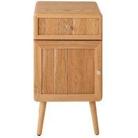 Mesita De Noche Ava Con Puerta y Cajón