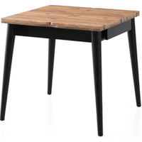 Mesa de Comedor Extensible Totem Pino Atlántico y Negro