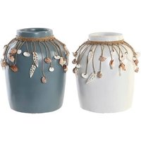 Jarrón Bambú Conchas 20x20x26