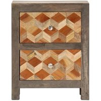 Mesita de Noche Madera Maciza de Mango 40x30x50 cm