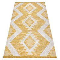 Alfombra Eco Sisal Boho Moroc Diamantes 22312 Franjas 136x190 Cm