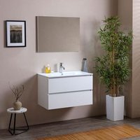 Mueble de Baño de 80 cm con Lavabo de Cerámica