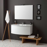 Mueble de Baño Suspendido Riva de 102 cm con Lavabo y Espejo