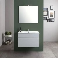 Mueble de Baño Suspendido Silvia 80 cm con Lavabo y Espejo