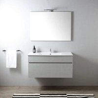 Mueble de baño de pared con cajón y espejo de 100 cm