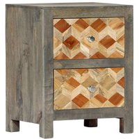 Mesita de noche de madera de mango Vidaxl