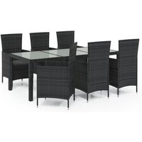 Juego de Comedor de Jardín Vidaxl de 7 Piezas