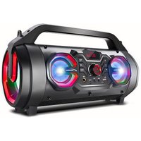 Altavoz Portátil Bluetooth Boombox con Iluminación