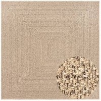 Alfombra Zizur Apariencia De Yute 200x200 Cm