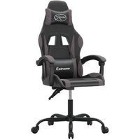 Silla de Gaming Giratoria PU Negra y Gris