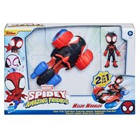 Figura Marvel Spidey And His Amazing Friends Tecno-moto Change "n" Go