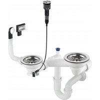 Sifón para fregadero de granito de 1.5 y 2 senos - Ahorra espacio