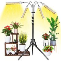 Lámpara de Cultivo LED para Plantas de Interior con 4 Cabezas