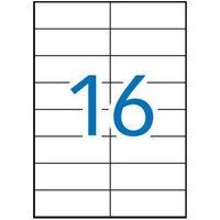 Etiquetas Blancas Permanentes Apli 105.0 x 37.0mm (250 Hojas)