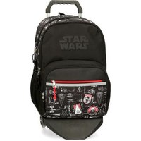 Mochila Escolar Star Wars Space Mission Doble Compartimento Con Carro