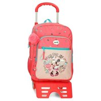 Mochila Escolar Minnie Lovin Life 38cm con Carro