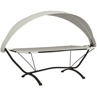 Tumbona de Jardín con Dosel de Acero y Tela Oxford