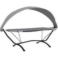 Tumbona de Jardín Acero y Tela Oxford