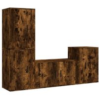 Set de Muebles de TV Vidaxl Madera Contrachapada Roble