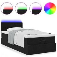 Cama Otomana con Colchón y Luces LED Terciopelo 80x200cm