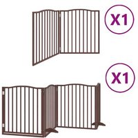 Puerta para Perros Plegable 6 Paneles Madera