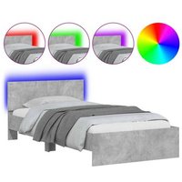 Cama Individual Estructura de Cabecero Hormigón 100x200 cm