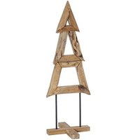 Árbol de Navidad Marrón 120 Cm Madera de Teca Maciza