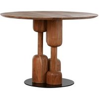 Mesa Redonda de Comedor Acacia Metal 106x106x76