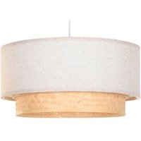 Lámpara de Techo Bambú Poliéster 50x50x25 E27 Natural