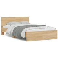 Estructura de cama con cabecero Roble Sonoma 120x200 cm