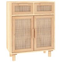 Aparador de Pino Macizo y Ratán Natural