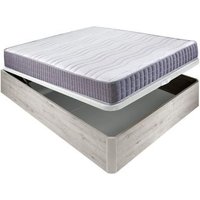 Colchón Visco Line 19 cm Firmeza Alta Suavidad Económico + Canapé Abatible Madera 3D Transpirable Altura 34 cm 150x200 cm