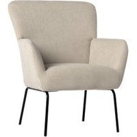 Butaca de Lectura Textil con Patas Metálicas, Klast Home Moderno 73x87 cm