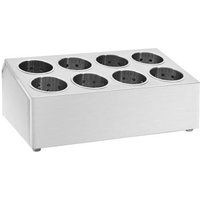 Organizador de Cubiertos Vidaxl, 8 Rejillas, Acero Inoxidable