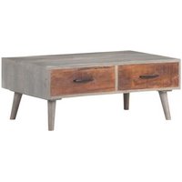 Mesa de Centro de Madera Maciza con Mango Rugoso 100x60x40 cm - Rogal