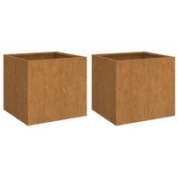 Jardineras de Acero Corten (2 Unidades, 42x40x39 cm)